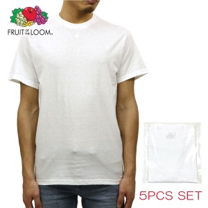 フルーツオブザルーム FRUIT OF THE LOOM 正規品 クルーネックTシャツ 5Pack ホワイト 父の日 プレゼント ラッピング