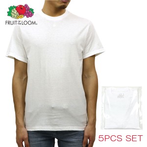 フルーツオブザルーム FRUIT OF THE LOOM 正規品 クルーネックTシャツ 5Pack ホワイト