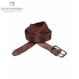 スコッチアンドソーダ SCOTCH＆SODA 正規販売店 メンズ ベルト Vintage embossed coloured belt 761