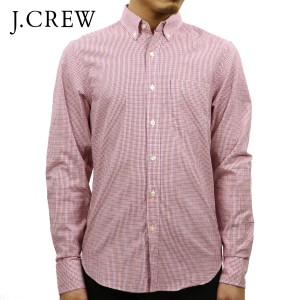 ジェイクルー シャツ メンズ 正規品 J.CREW 長袖シャツ ボタンダウンシャツ SLIM WASHED CHECK SHIRT PINK D20S30