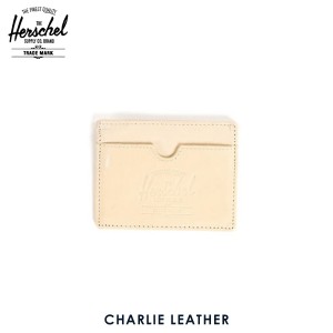 ハーシェル カードケース 正規販売店 Herschel Supply ハーシェルサプライ 10045-00038-OS Charlie Leather Natural Nubuck レザーカード