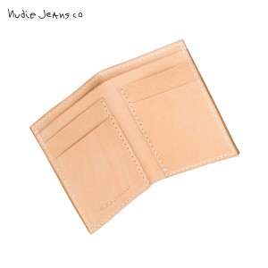 5%OFFセール 【販売期間 5/13 0:00〜5/13 23:59】 ヌーディージーンズ 財布 正規販売店 HAGDAHL WALLET SADDLE LEATHER NATURAL B12 1809