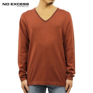 ノーエクセス セーター メンズ 正規販売店 NO EXCESS Vネックセーター V NECK SWEATER 230869 145 ORANGE D1 父の日 プレゼント ラッピン