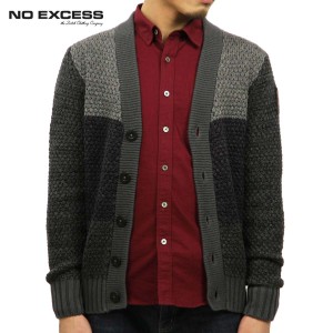 ノーエクセス セーター メンズ 正規販売店 NO EXCESS カーディガン セーター BOADER KNIT CARDIGAN 230923 089 PURPLE D00S20