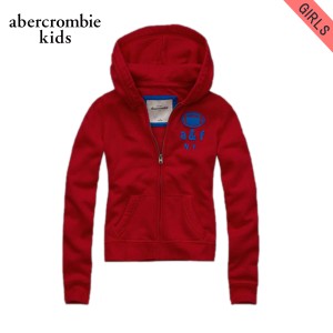 アバクロキッズ パーカー ガールズ 子供服 正規品 AbercrombieKids ジップアップパーカー tara hoodie RED D20S30