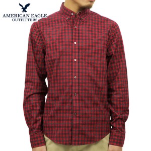 アメリカンイーグル AMERICAN EAGLE 正規品 メンズ ウエスタンシャツ AE Plaid Button Down Shirt 2153-8670 RED D20S30 父の日 プレゼン