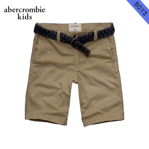 アバクロキッズ ショートパンツ ボーイズ 子供服 正規品 AbercrombieKids ボトムス a&f classic fit shorts ベルト 父の日 プレゼント ラ