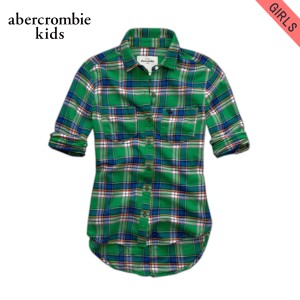 アバクロキッズ シャツ ガールズ 子供服 正規品 AbercrombieKids 長袖シャツ cozy flannel shirt easy fit D20S30 父の日 プレゼント ラ