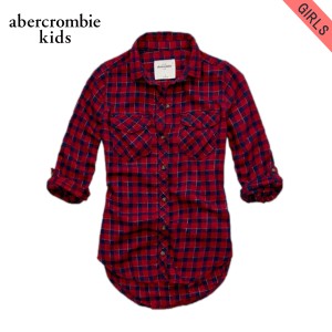 【ポイント10倍 9/18 10:00〜9/25 9:59】 アバクロキッズ シャツ ガールズ 子供服 正規品 AbercrombieKids 長袖シャツ classic shine pla