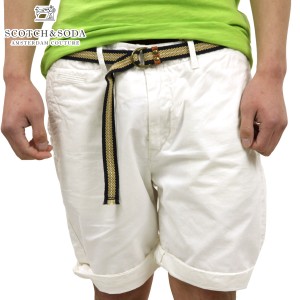 スコッチアンドソーダ ショートパンツ メンズ 正規販売店 SCOTCH＆SODA ボトムス G/d twill chino short relaxed fit, sold with belt 81