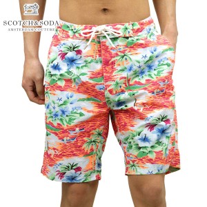 スコッチアンドソーダ SCOTCH＆SODA 正規販売店 メンズ スイムパンツ Longswim short allover printed 父の日 プレゼント ラッピング