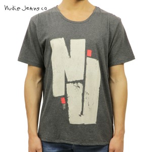 ヌーディージーンズ Tシャツ 正規販売店 Nudie Jeans 半袖Tシャツ Round Neck T-Shirt 131260 Greyme