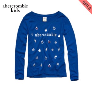 アバクロキッズ Tシャツ ロンT ガールズ 子供服 正規品 AbercrombieKids 長袖Tシャツ embellished easy fit tee D20S30 父の日 プレゼン