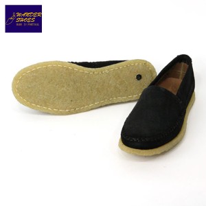 ワンダーシューズ WANDER SHOES 正規販売店 SLIP ON 4530 CREPE SUEDE BLACK D15S25