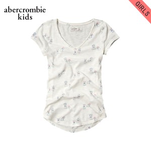 40%OFFクーポンセール 【利用期間 9/18 10:00〜9/25 9:59】 アバクロキッズ Tシャツ 子供服 正規品 AbercrombieKids 半袖Tシャツ Vネック