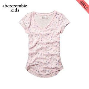 アバクロキッズ Tシャツ 子供服 正規品 AbercrombieKids 半袖Tシャツ VネックTシャツ シャツ printed v-neck tee 239-742-0241-060 D20S3