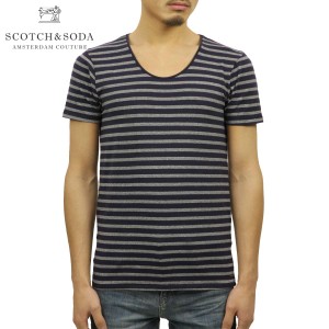 スコッチアンドソーダ Tシャツ 正規販売店 SCOTCH＆SODA 半袖Tシャツ Classic cotton/lycra crewneck t