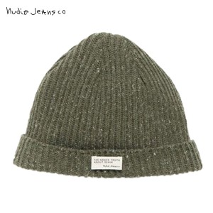 ヌーディージーンズ キャップ メンズ 正規販売店 Nudie Jeans ニットキャップ 帽子 Nicholson Beanie Rib Green G01 180461 7017 D15S25