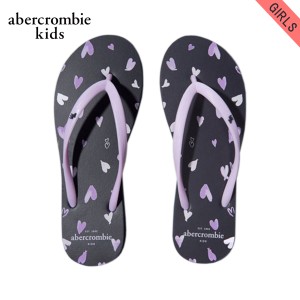 アバクロキッズ サンダル ガールズ 子供服 正規品 AbercrombieKids heart print rubber flip flops 254-213-0228-022 D20S30 父の日 プレ