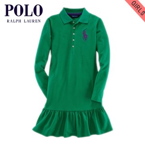 ポロ ラルフローレン キッズ ポロシャツ ガールズ 子供服 正規品 POLO RALPH LAUREN CHILDREN 半袖ポロシャツ BIG PONY COTTON DRESS 409