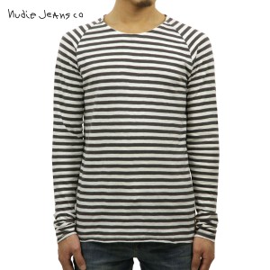 ヌーディージーンズ ロンT メンズ 正規販売店 Nudie Jeans 長袖Tシャツ Otto Raglan Sleeve 131338 4015 W14 White/Grey D15S25 父の日 