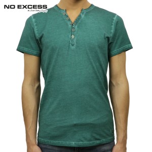 ノーエクセス Tシャツ 正規販売店 NO EXCESS 半袖Tシャツ ヘンリーネックTシャツ T-shirt s/sl , Rounded V-Neck