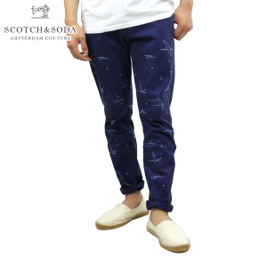 スコッチアンドソーダ パンツ メンズ 正規販売店 SCOTCH＆SODA コットンパンツ ボトムス French worker pant with placment bird embroid