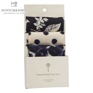 スコッチアンドソーダ SCOTCH＆SODA 正規販売店 メンズ スカーフ Classic printed pochets. Sold 3 in 1 pack 77146 A D15S25 父の日 プ