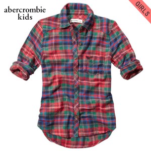 アバクロキッズ シャツ ガールズ 子供服 正規品 AbercrombieKids 長袖シャツ supersoft flannel shirt 240-780-0625-050 D20S30