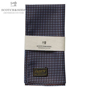 スコッチアンドソーダ ストール メンズ 正規販売店 SCOTCH＆SODA SATIN WEAVE ALLOVER PRINTED POCKE 父の日 プレゼント ラッピング