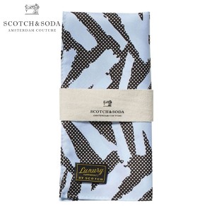 スコッチアンドソーダ ストール メンズ 正規販売店 SCOTCH＆SODA SATIN WEAVE ALLOVER PRINTED POCKET SQUARE 77150 E D15S25 父の日 プ