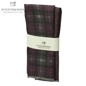 スコッチアンドソーダ ストール メンズ 正規販売店 SCOTCH＆SODA 2 SIDE PRINTED WOOLLEN POCKET AQUARE 77145 A D15S25 父の日 プレゼン