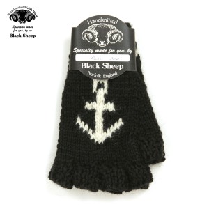 ブラックシープ 手袋 メンズ 正規販売店 BLACK SHEEP スマホ手袋 フィンガーレス手袋 ハンドメイド BLACK SHEEP HANDMADE FINGERLESS KNI