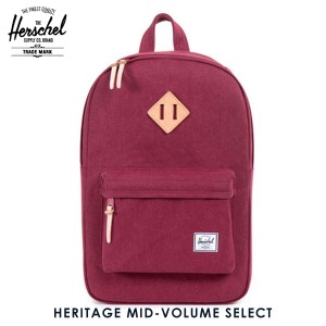 ハーシェル バッグ 正規販売店 Herschel Supply ハーシェルサプライ バッグ リュックサック Heritage Mid-Volume Select