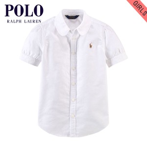 ポロ ラルフローレン キッズ シャツ ガールズ 子供服 正規品 POLO RALPH LAUREN CHILDREN 半袖シャツ COTTON OXFORD SHIRT 56343616 D15S