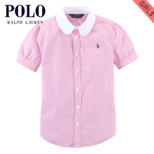 ポロ ラルフローレン キッズ シャツ ガールズ 子供服 正規品 POLO RALPH LAUREN CHILDREN 半袖シャツ COTTON OXFORD SHIRT 56343616 D00S