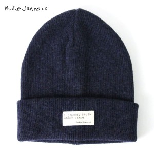 ヌーディージーンズ Nudie Jeans 正規販売店 帽子 Liamsson Beanie Blue 180570 D15S25 父の日 プレゼント ラッピング