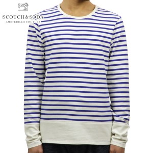 スコッチアンドソーダ ロンT メンズ 正規販売店 SCOTCH＆SODA 長袖Tシャツ Uni Blauw Breton 128604 A D00S15