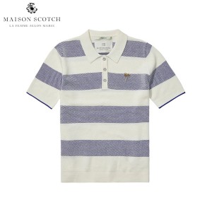 メゾンスコッチ MAISON SCOTCH 正規販売店 レディース 半袖ポロシャツ Knitted polo 131316 C D00S15