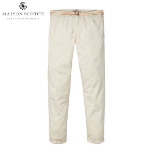 メゾンスコッチ MAISON SCOTCH 正規販売店 レディース ロングパンツ New fit lightweight pima cotton stretch chino in solids, sold wi