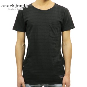 アナケット Tシャツ 正規販売店 ANERKJENDT 半袖Tシャツ STEFF T-SHIRT CAVIAR 9216347 D15S25