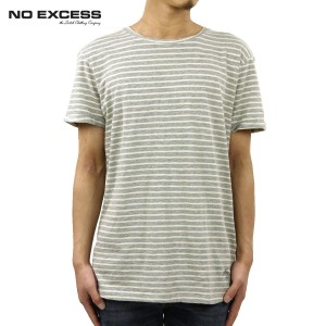 ノーエクセス Tシャツ 正規販売店 NO EXCESS 半袖Tシャツ STRIPE JERSEY WIDE R-NECK TEE 350255 102 D15S25