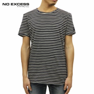 ノーエクセス Tシャツ 正規販売店 NO EXCESS 半袖Tシャツ STRIPE JERSEY WIDE R-NECK TEE 350255 078 D15S25