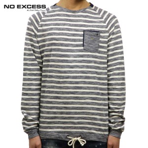 ノーエクセス スウェット メンズ 正規販売店 NO EXCESS フリース RAGLAN R-NECK STRIPE LONG SLEEVE TEE 15