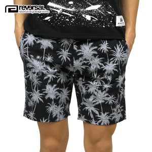 リバーサル ショートパンツ メンズ 正規販売店 REVERSAL rvddw  ボトムス PALM ALOHA SHORTS sf16ss009a SURF ALOHA BLACK D15S25 父の日