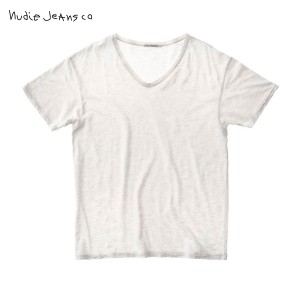 ヌーディージーンズ Tシャツ 正規販売店 Nudie Jeans 半袖Tシャツ ヌーディージーンズ Loose Tee White 131404