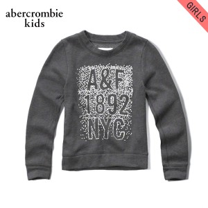 アバクロキッズ スウェット ガールズ 子供服 正規品 AbercrombieKids フリース shine logo graphic sweatshirt 252-7 父の日 プレゼント 