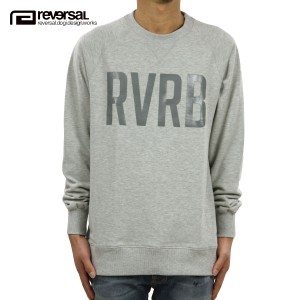 リバーサル スウェット メンズ 正規販売店 REVERSAL rvddw  トレーナー RVRB SWEAT CREW NECK rvsf16aw005 SURF GRAY D00S20