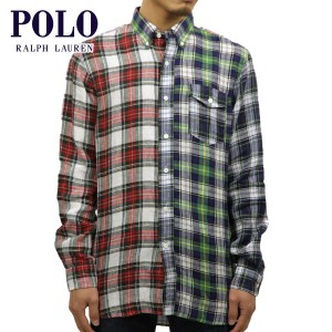 【ポイント10倍 9/18 10:00〜9/25 9:59】 ポロ ラルフローレン シャツ メンズ 正規品 POLO RALPH LAUREN 長袖シャツ PATCHWORK PLAID LIN