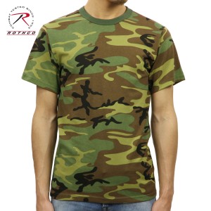 ロスコ Tシャツ 正規品 ROTHCO 半袖Tシャツ ROTHCO CAMO T-SHIRTS 8777 WOODLANDCAMO